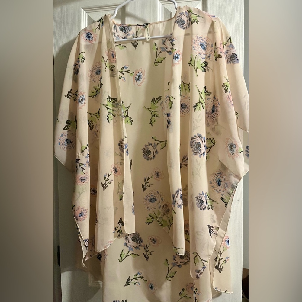 Cream with flowers